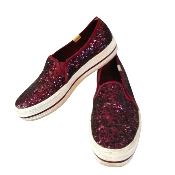 kate spade Shoes Kate Spadekeds Ruby Red Sparkle Slide - Main Image